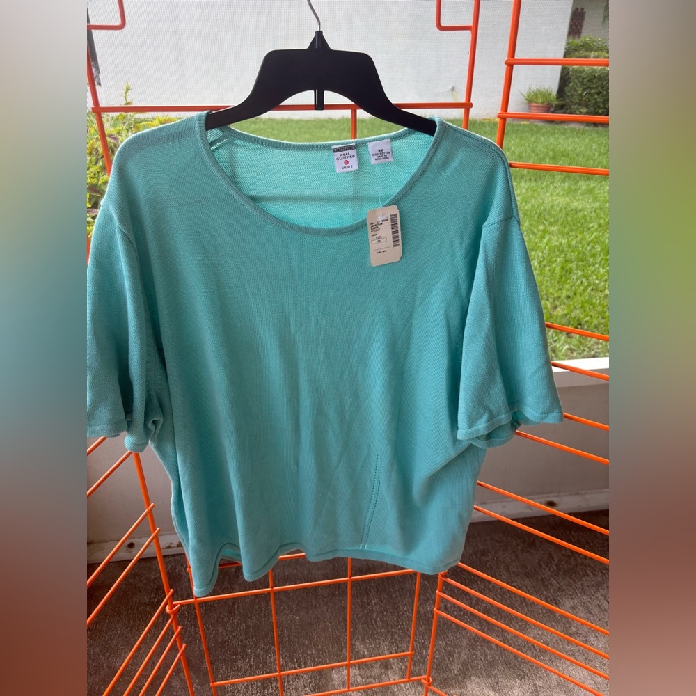 NWT Real Clothes Teal Blouse
